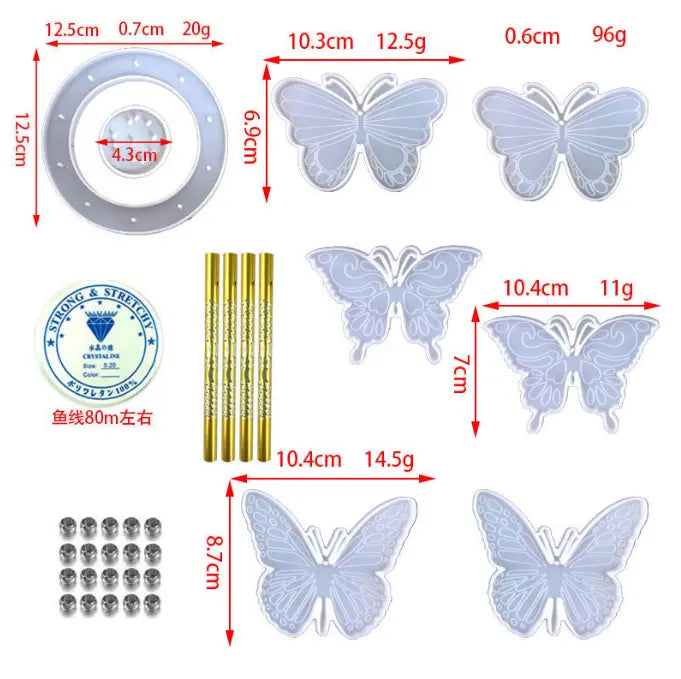 Butterfly Wind Chime - Silicone Mould