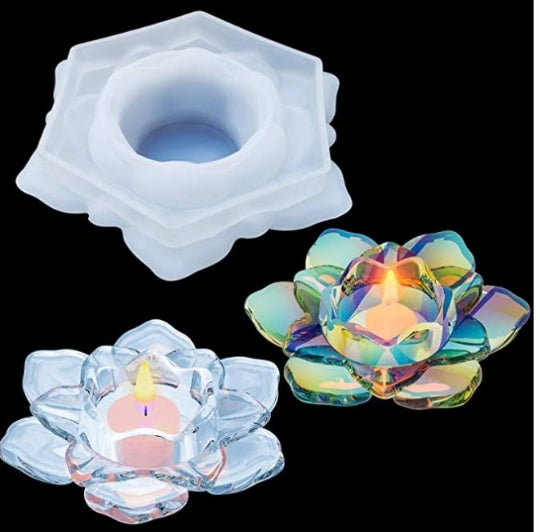 Lotus Flower Candle Holder - Silicone Mould