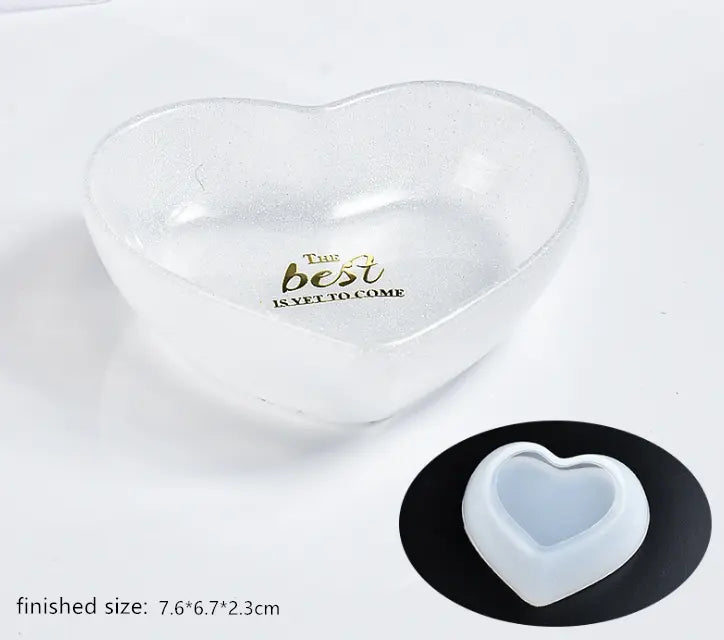 Small Heart Trinket Dish - Silicone Mould