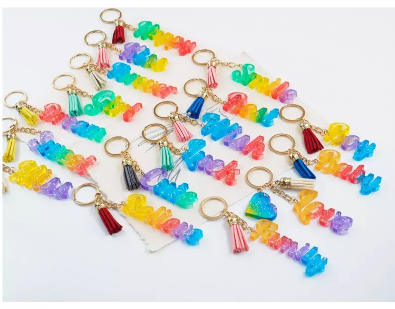 Happy Love Words Keychain - Silicone Mould