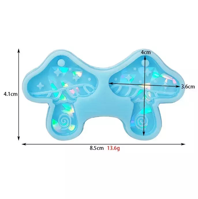 Holographic Mushroom Keychain - Silicone Mould