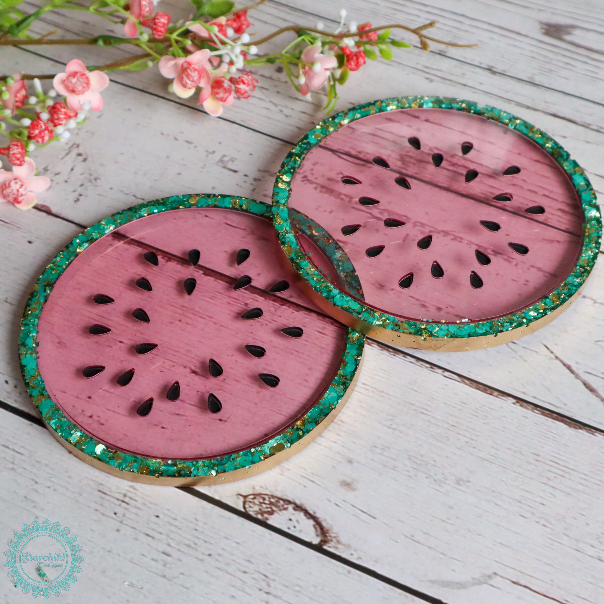 Watermelon Coaster Silicone Mould, Epoxy Resin, Brisbane, Australia