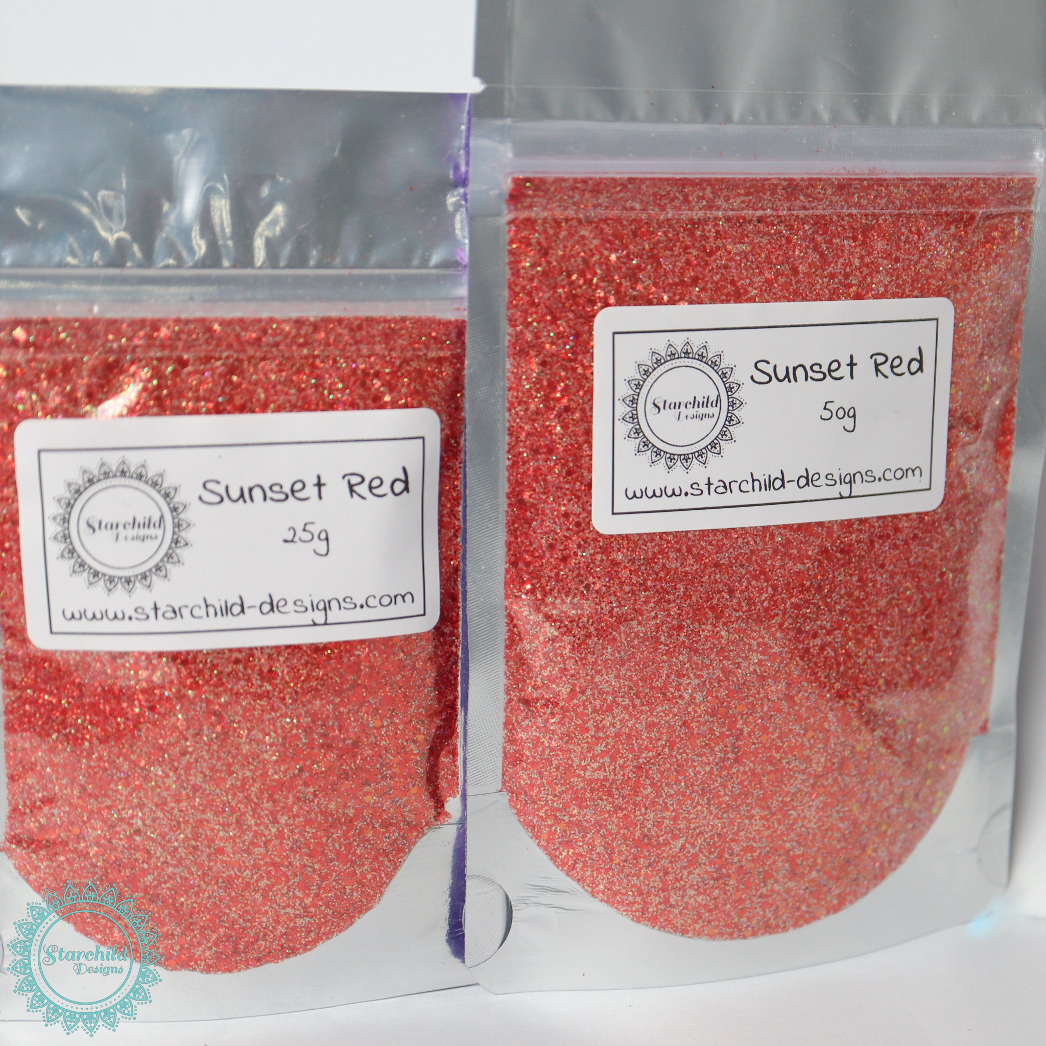 Sunset Red  - Iridescent Glitter, Resin, Brisbane, Australia