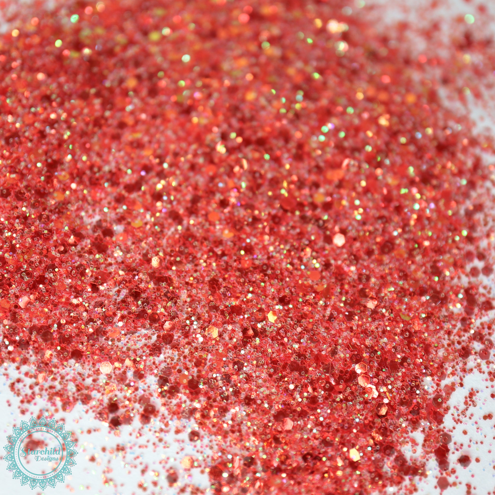Sunset Red  - Iridescent Glitter, Resin, Brisbane, Australia