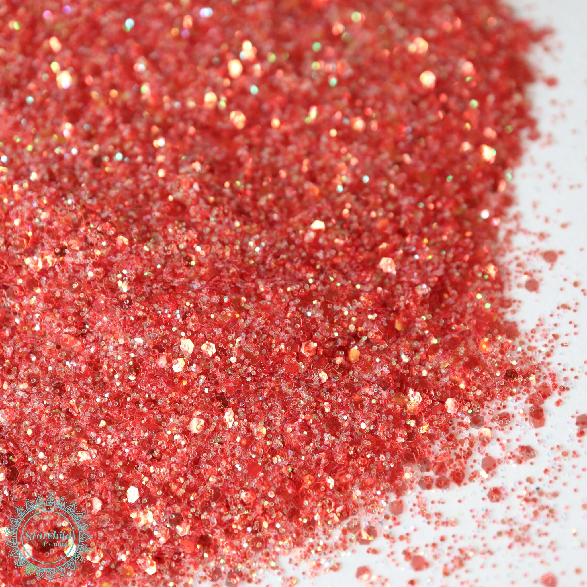 Sunset Red  - Iridescent Glitter, Resin, Brisbane, Australia