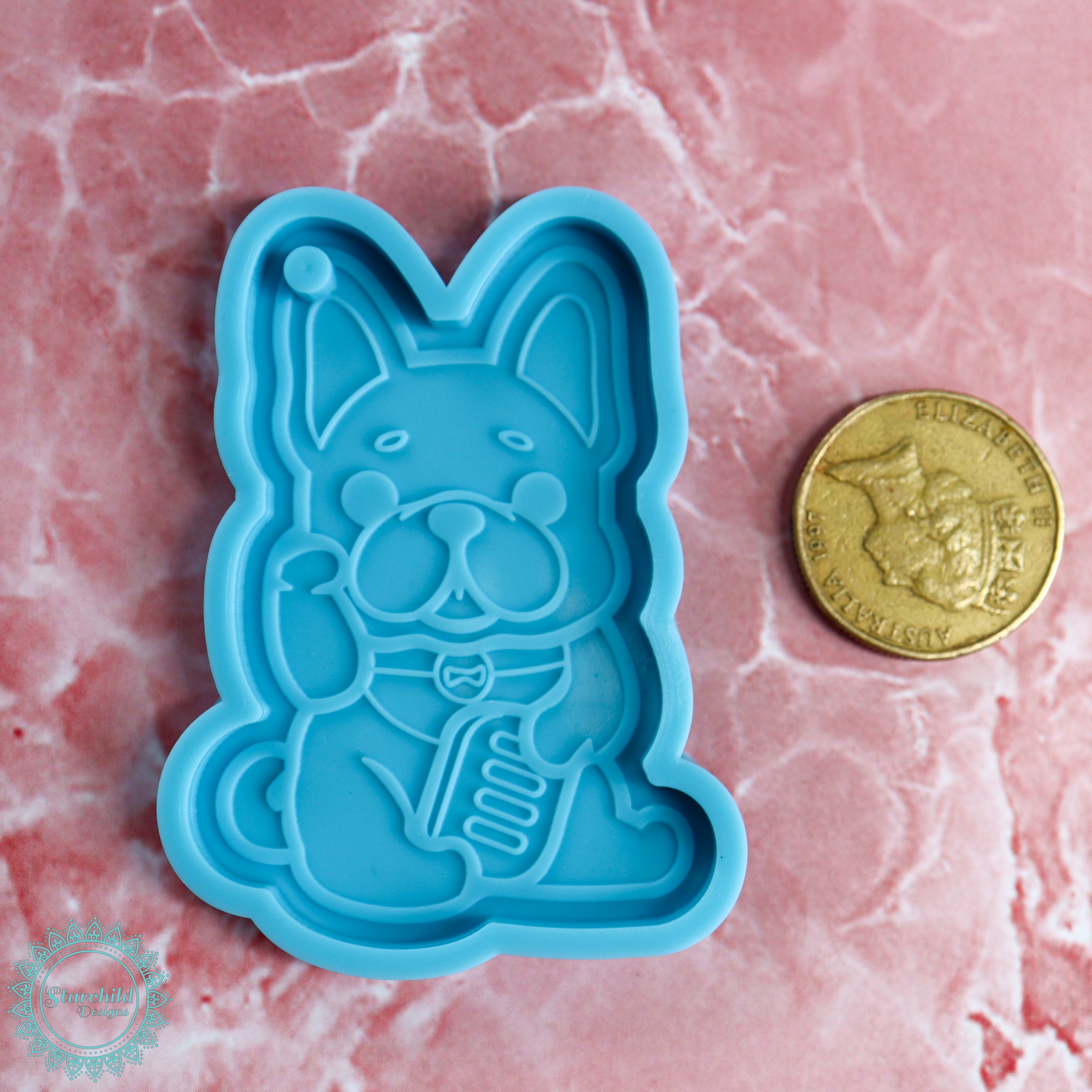 Lucky Dog Japanese Keychain - Silicone Mould, Epoxy Resin Art, Brisbane, Australia