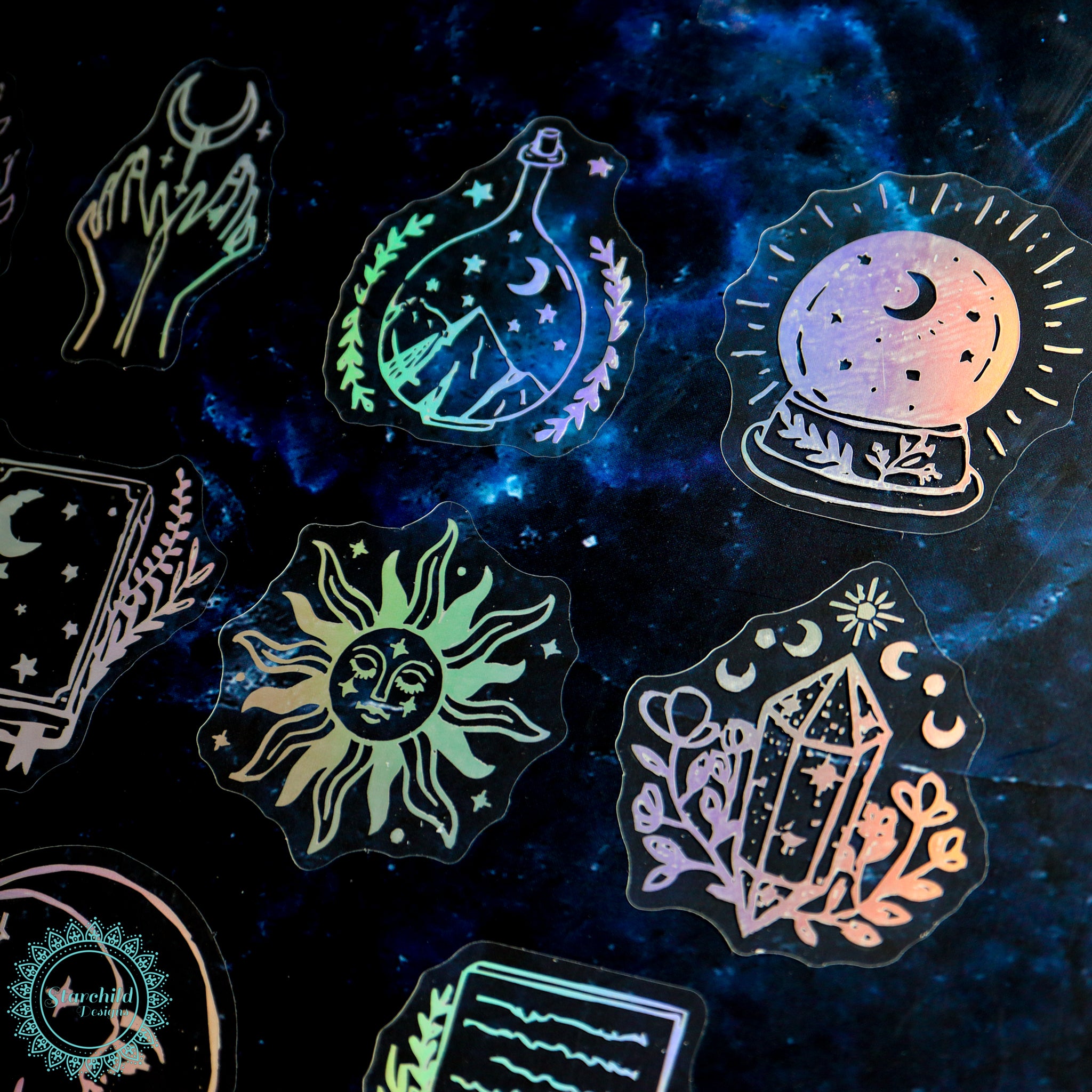 Magic Potion Moon Holographic Stickers - 45 Stickers