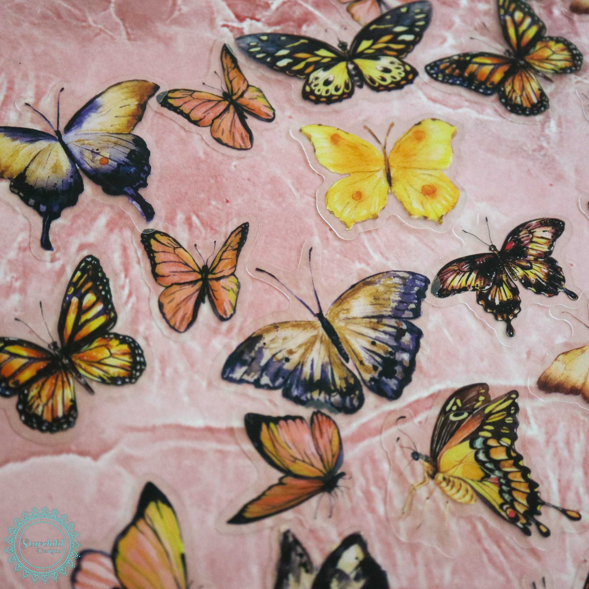 Yellow Butterfly Stickers