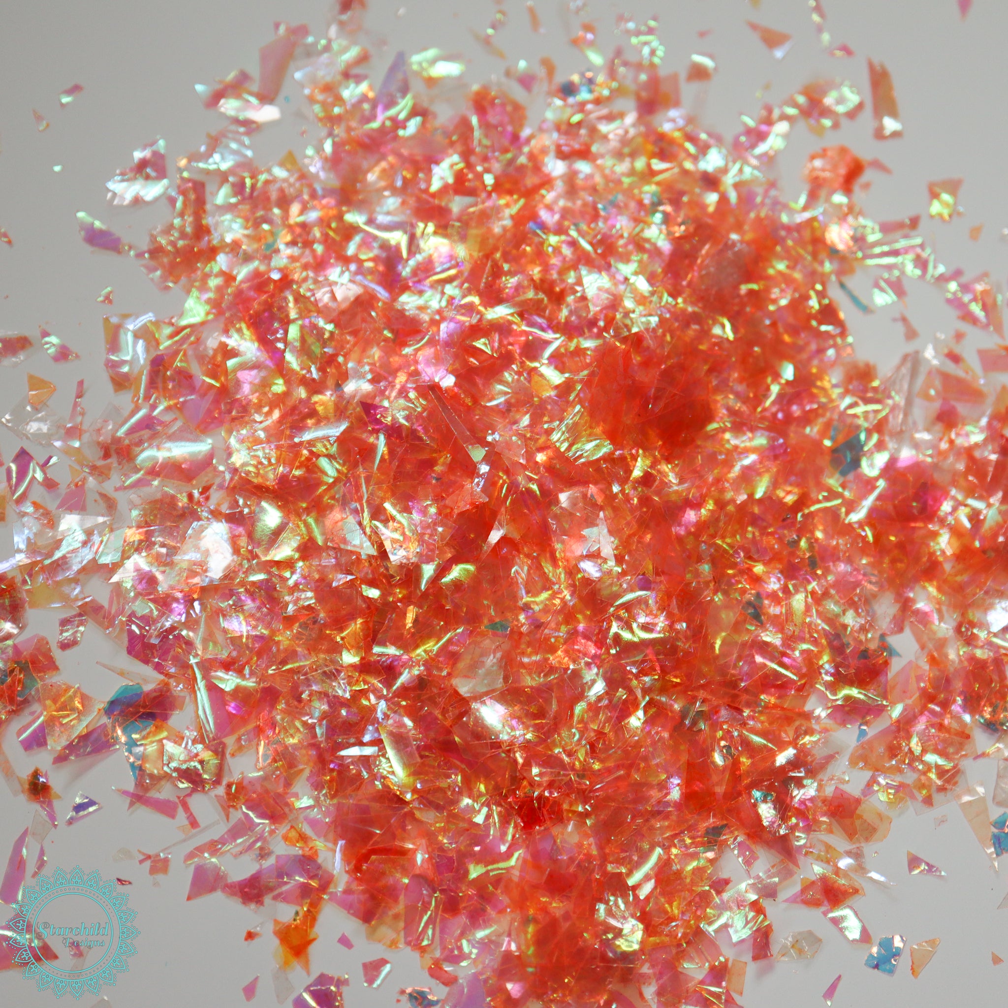 Orange - Iridescent Mylar Flake