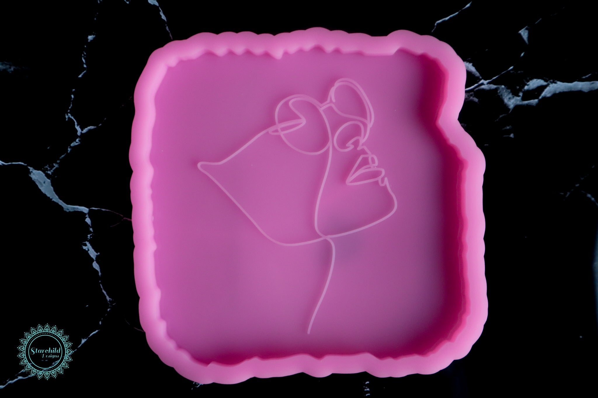 Abstract Goddess Coaster Silicone Mould, Epoxy Resin Art, Brisbane, Australia