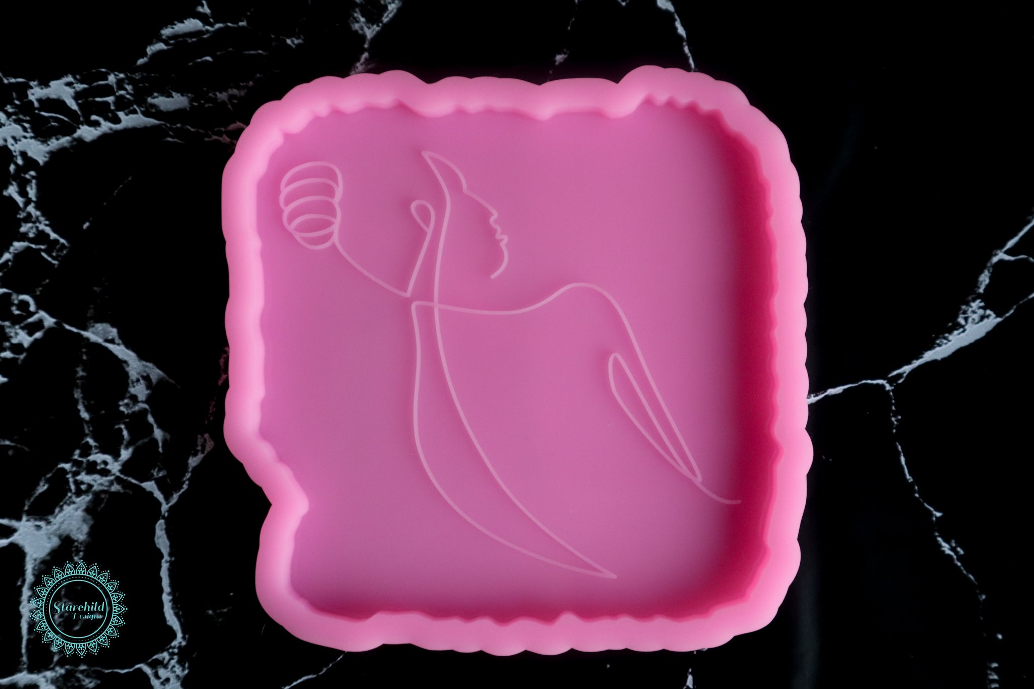 Abstract Goddess Coaster Silicone Mould, Epoxy Resin Art, Brisbane, Australia