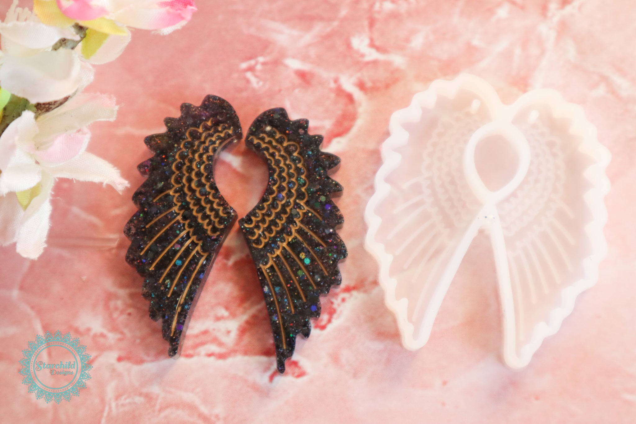 Angel Wing Feather Earrings Silicone Mould, Epoxy Resin Art, Brisbane, Australia