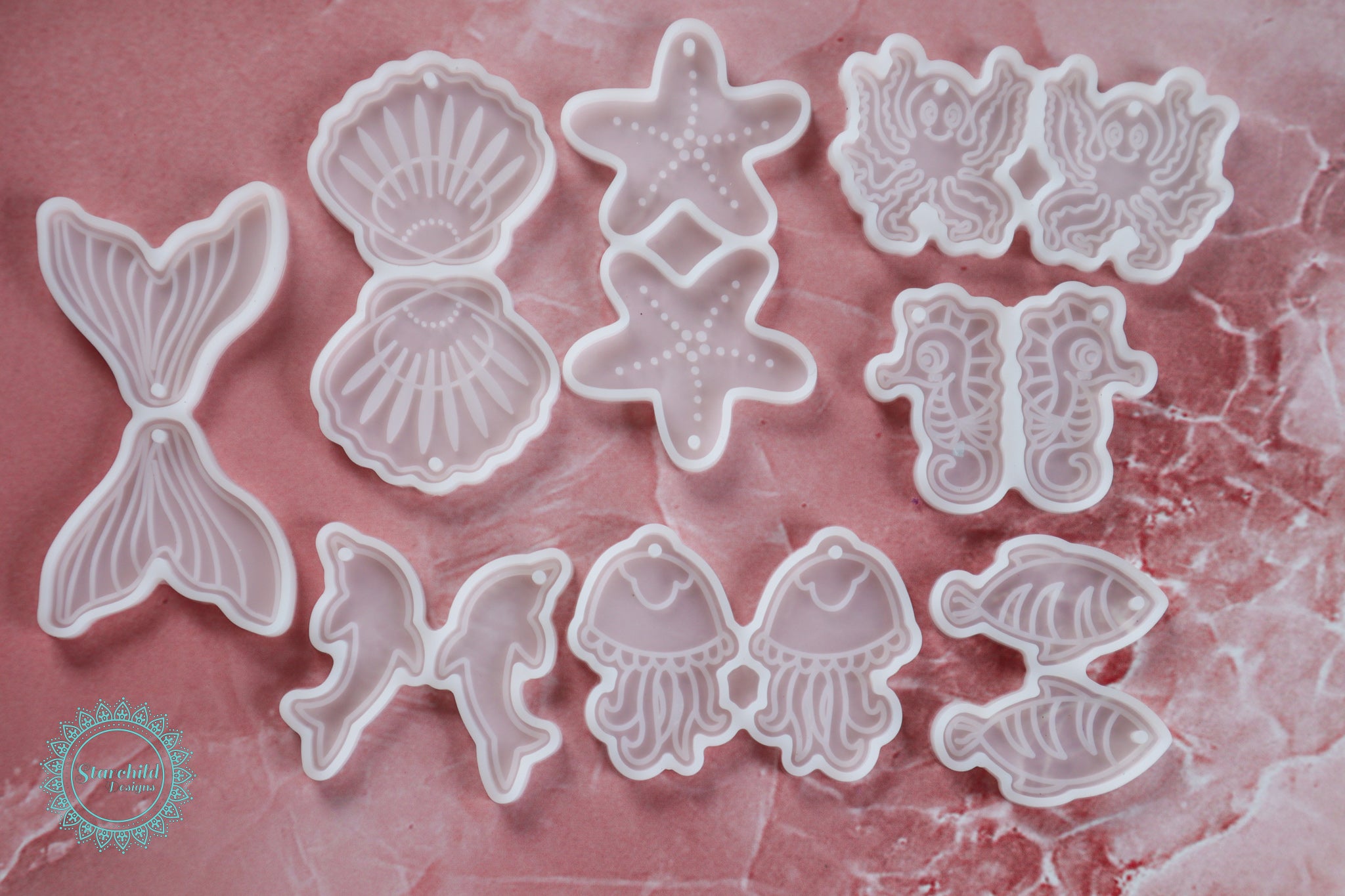 Beach Earrings (8 piece set) Silicone Mould, Epoxy Resin Art, Brisbane, Australia