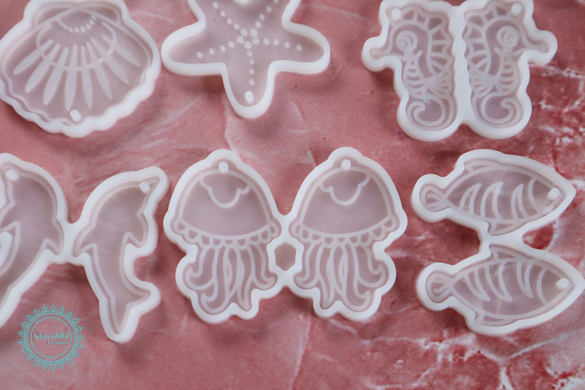 Beach Ocean Earrings (8 piece set) Silicone Mould