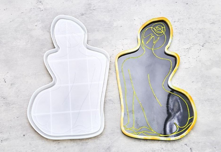 Abstract Female Body Tray Silicone Mould, Epoxy Resin Art, Brisbane, Australia