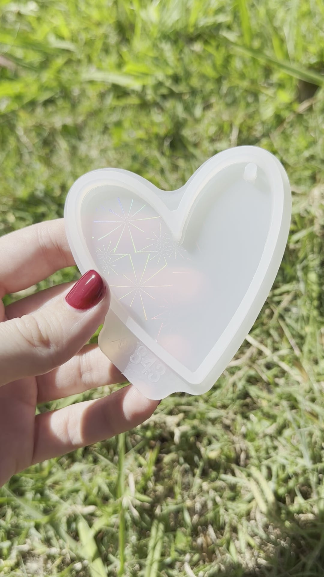 Holographic Star Heart Keychain - Silicone Mould