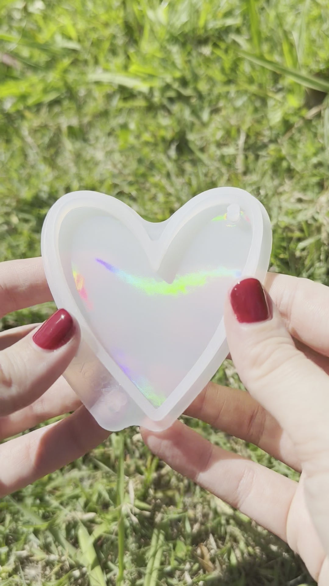 Holographic Heart Keychain - Silicone Mould