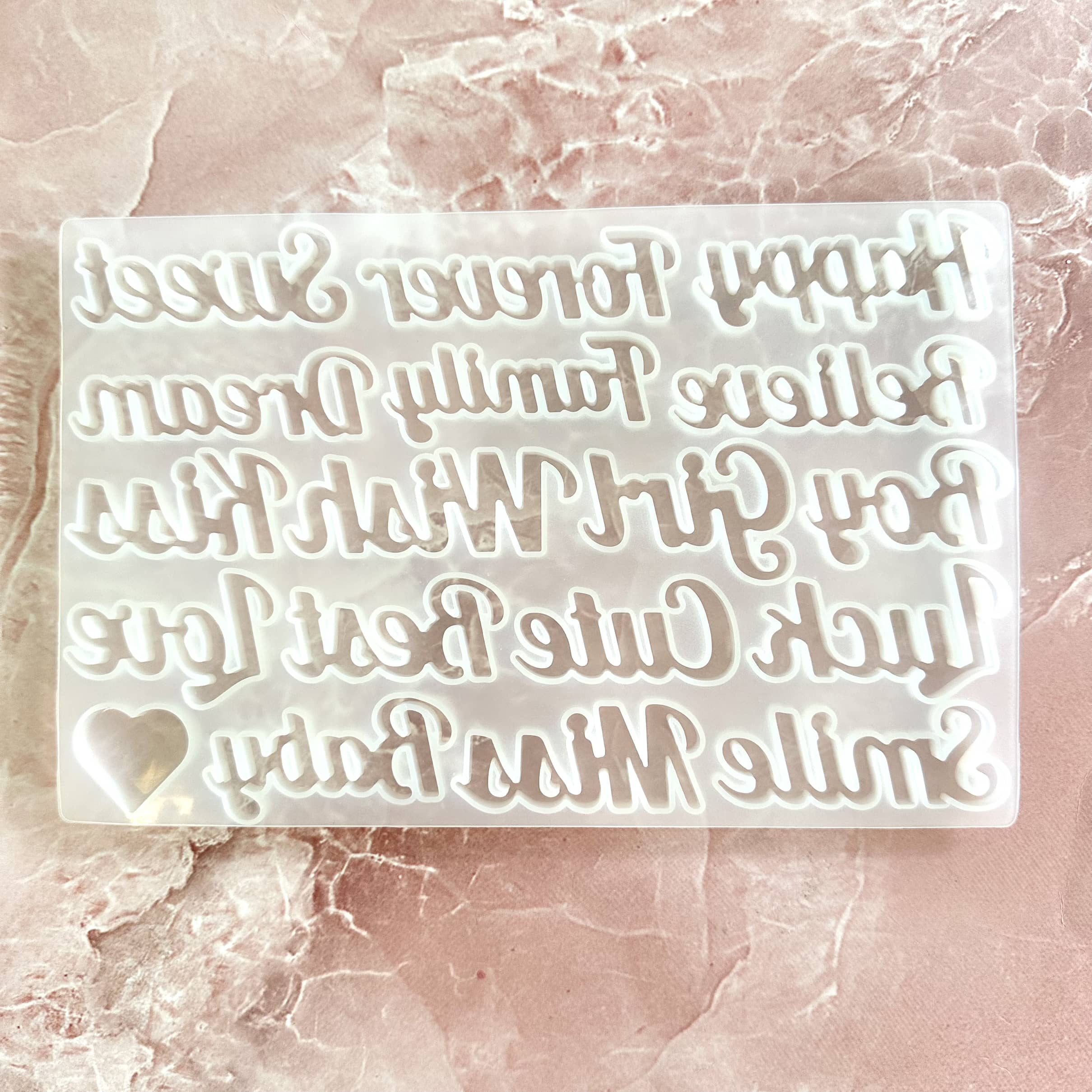 Happy Love Words Keychain - Silicone Mould