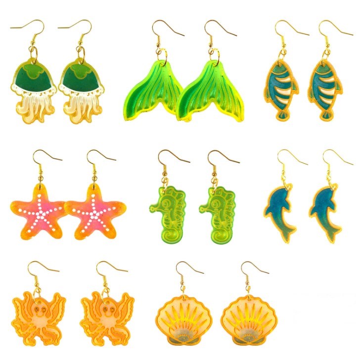 Beach Earrings (8 piece set) Silicone Mould, Epoxy Resin Art, Brisbane, Australia