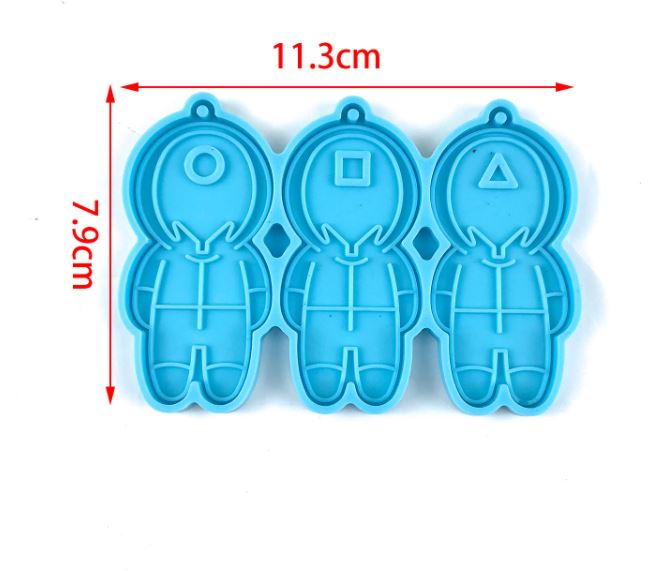 Squid Games Guard Keychain Silicone Mould