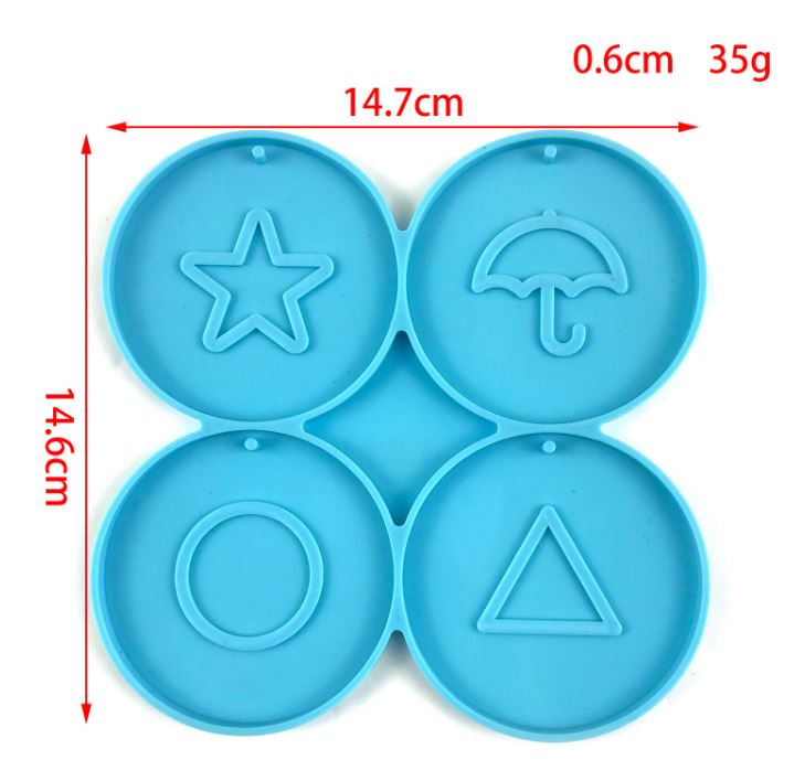 Squid Games Honeycomb Keychain Silicone Mould