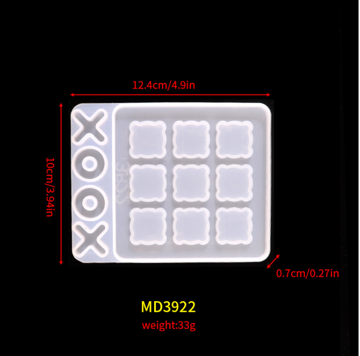 Noughts & Crosses Game Silicone Mould, Epoxy Resin, Brisbane, Australia